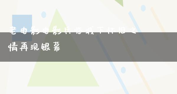 老电影电影兵临城下怀旧之情再现银幕