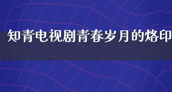 知青电视剧青春岁月的烙印