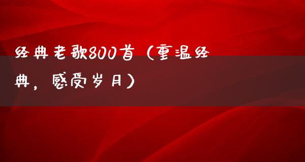 经典老歌800首（重温经典，感受岁月）