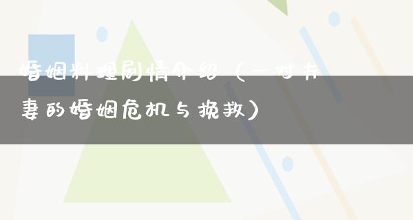 婚姻料理剧情介绍（一对夫妻的婚姻危机与挽救）