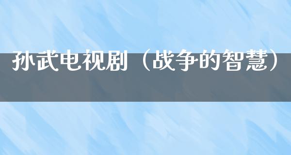 孙武电视剧（战争的智慧）