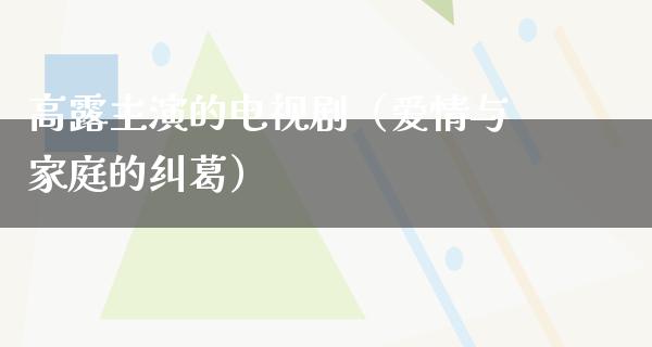 高露主演的电视剧（爱情与家庭的纠葛）