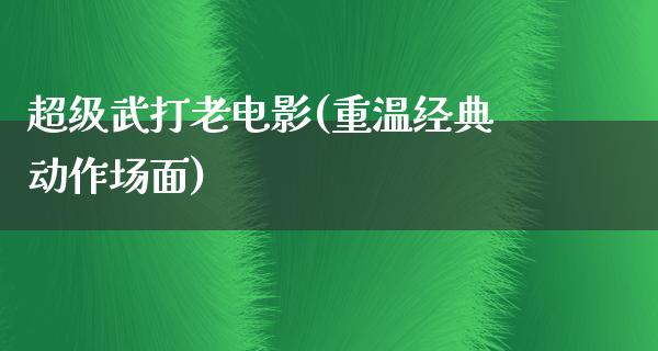 超级武打老电影(重温经典动作场面)