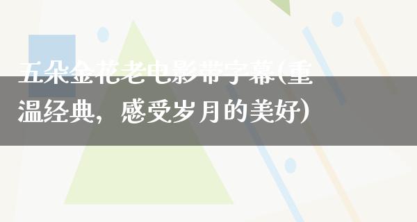 五朵金花老电影带字幕(重温经典，感受岁月的美好)