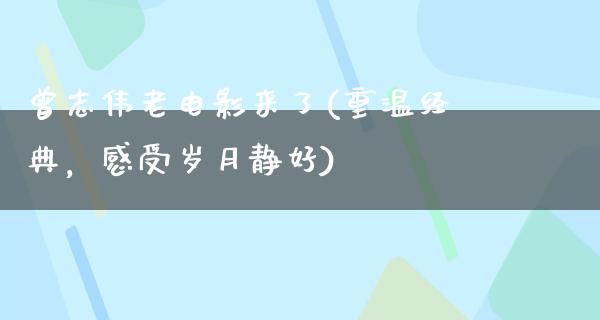 曾志伟老电影来了(重温经典，感受岁月静好)