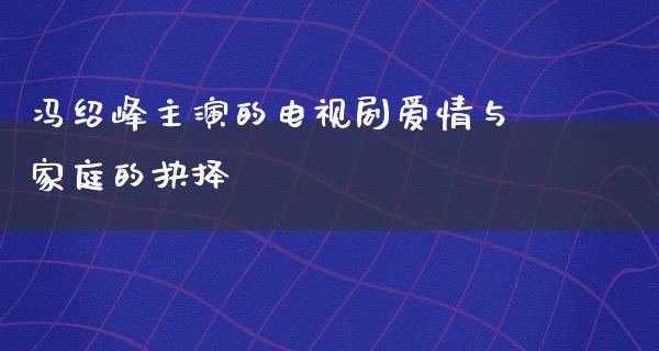 冯绍峰主演的电视剧爱情与家庭的抉择