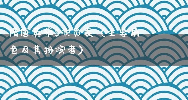 隋唐英雄5演员表（主要角色及其扮演者）