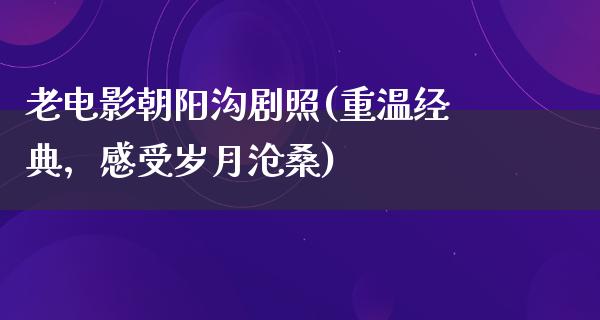 老电影朝阳沟剧照(重温经典，感受岁月沧桑)