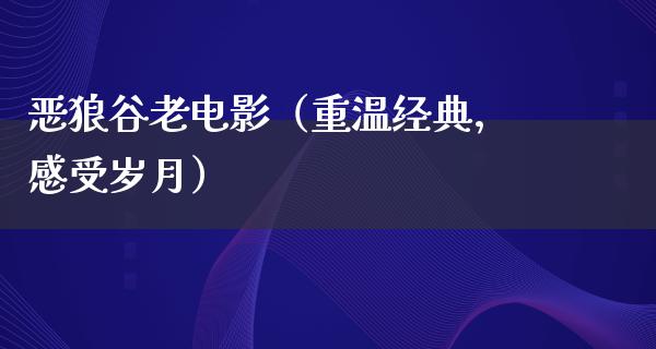 恶狼谷老电影（重温经典，感受岁月）