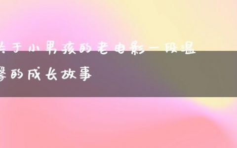 关于小男孩的老电影一段温馨的成长故事