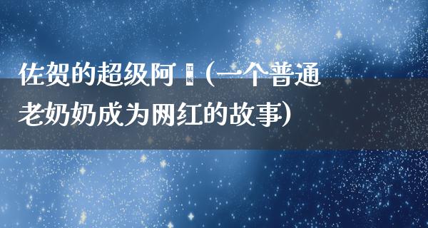 佐贺的超级阿嬷(一个普通老奶奶成为网红的故事)