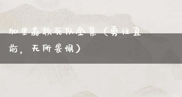 加里森敢死队全集（勇往直前，无所畏惧）