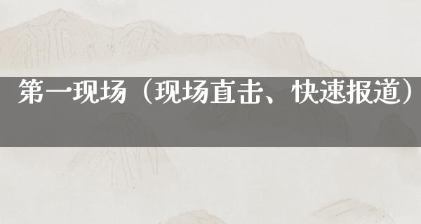 第一现场（现场直击、快速报道）