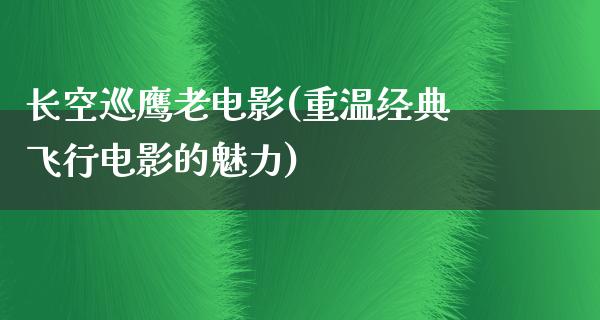 长空巡鹰老电影(重温经典飞行电影的魅力)