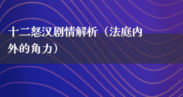 十二怒汉剧情解析（法庭内外的角力）