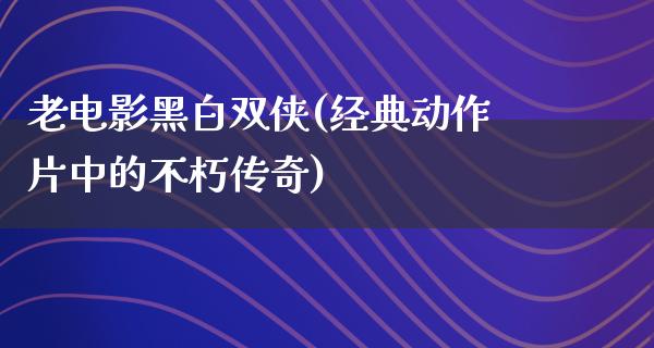 老电影黑白双侠(经典动作片中的不朽传奇)