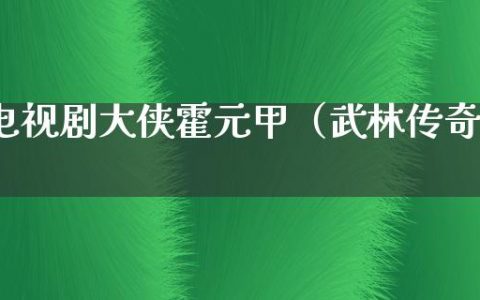 电视剧大侠霍元甲（武林传奇）