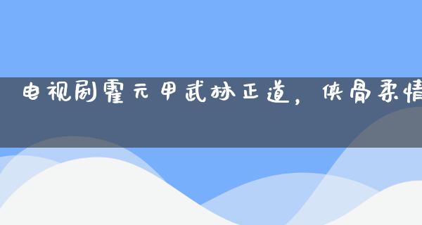 电视剧霍元甲武林正道，侠骨柔情