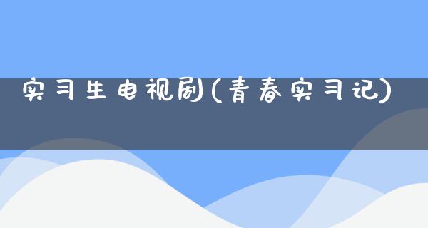 实习生电视剧(青春实习记)