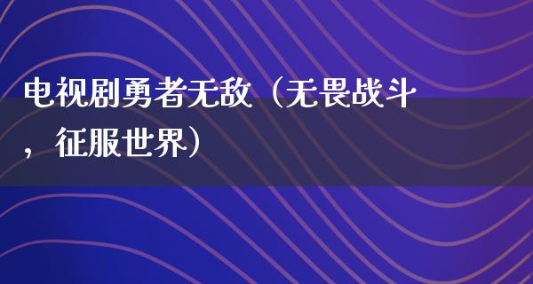 电视剧勇者无敌（无畏战斗，征服世界）