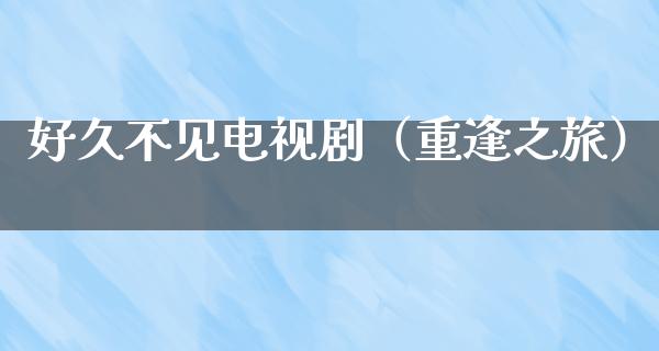 好久不见电视剧（重逢之旅）