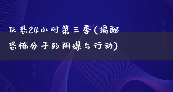 反恐24小时第三季(揭秘****的阴谋与行动)