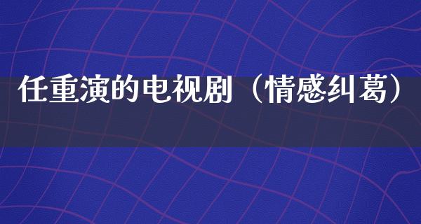 任重演的电视剧（情感纠葛）