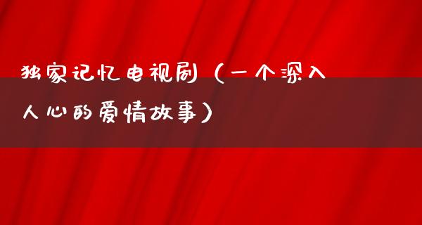 独家记忆电视剧（一个深入人心的爱情故事）