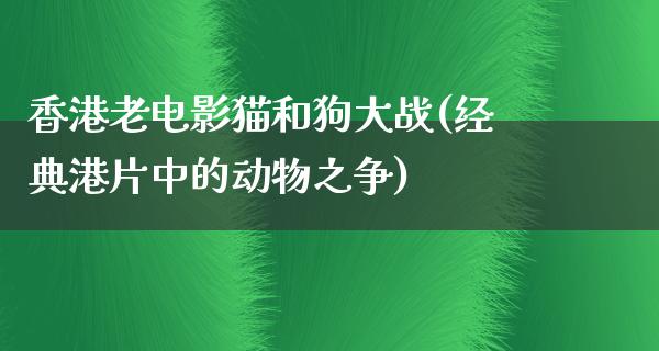 香港老电影猫和狗大战(经典港片中的动物之争)