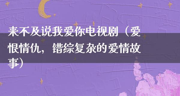 来不及说我爱你电视剧（爱恨情仇，错综复杂的爱情故事）