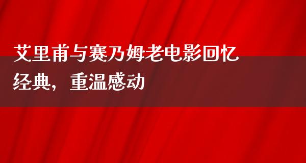 艾里甫与赛乃姆老电影回忆经典，重温感动