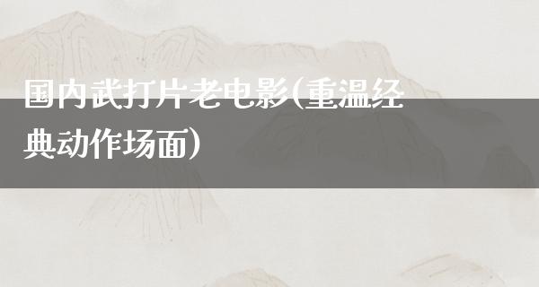 国内武打片老电影(重温经典动作场面)