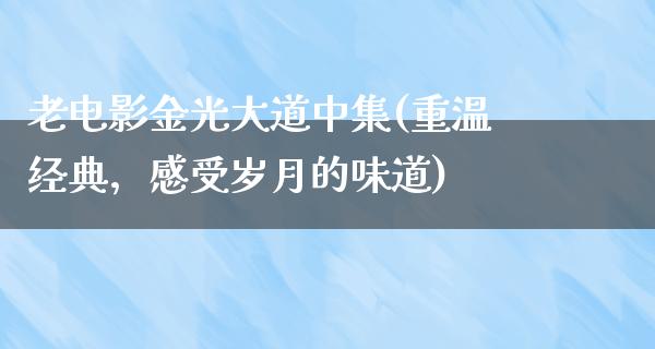 老电影金光大道中集(重温经典，感受岁月的味道)