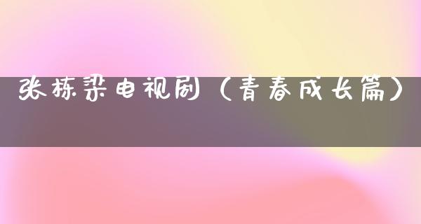 张栋梁电视剧（青春成长篇）