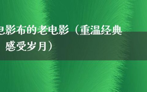 电影布的老电影（重温经典，感受岁月）