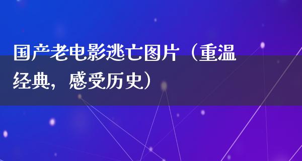 国产老电影逃亡图片（重温经典，感受历史）