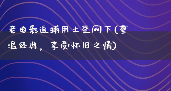 老电影追捕用土豆网下(重温经典，享受怀旧之情)