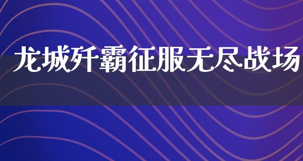 龙城歼霸征服无尽战场