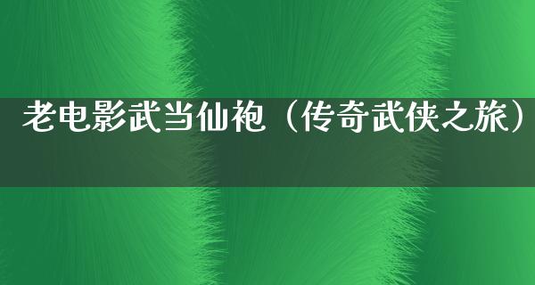 老电影武当仙袍（传奇武侠之旅）