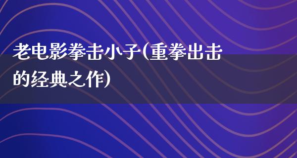 老电影拳击小子(重拳出击的经典之作)