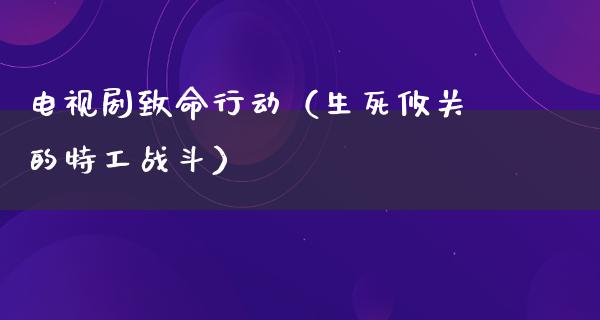 电视剧致命行动（生死攸关的特工战斗）