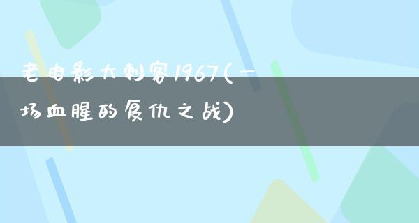 老电影大刺客1967(一场血腥的复仇之战)