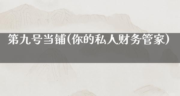 第九号当铺(你的私人财务管家)