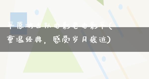 平原游击队电影老电影平(重温经典，感受岁月痕迹)