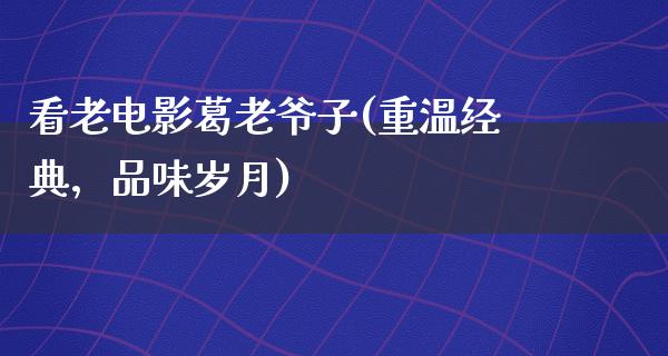 看老电影葛老爷子(重温经典，品味岁月)