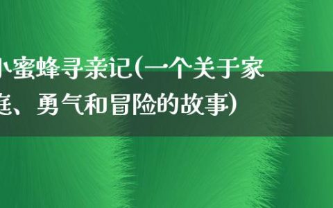 ***寻亲记(一个关于家庭、勇气和冒险的故事)