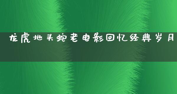 龙虎地头蛇老电影回忆经典岁月