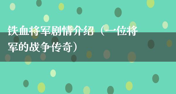 铁血将军剧情介绍（一位将军的战争传奇）