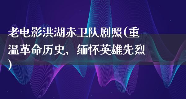 老电影洪湖赤卫队剧照(重温革命历史，缅怀英雄先烈)