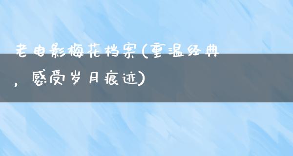 老电影梅花档案(重温经典，感受岁月痕迹)